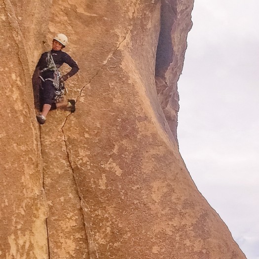 touch and go, joshua tree, trad route, california, olga