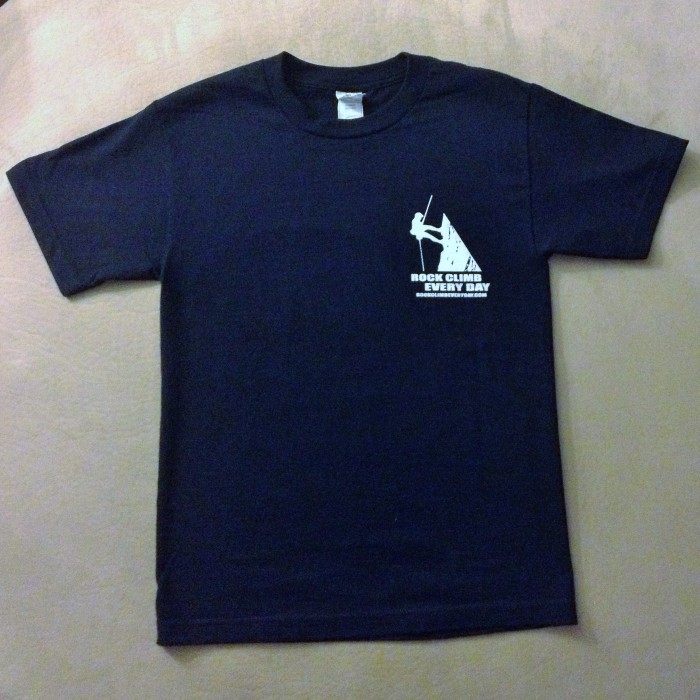 RCED Logo T-Shirt (Navy) – Rock Climb Every Day | Outdoor rock climbing ...