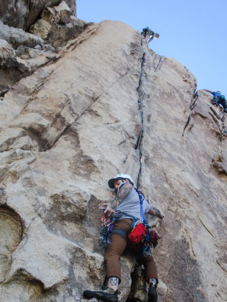 Mr. Misty Kiss, Dairy Queen, wall, climbing, 5.7, Joshua tree, california