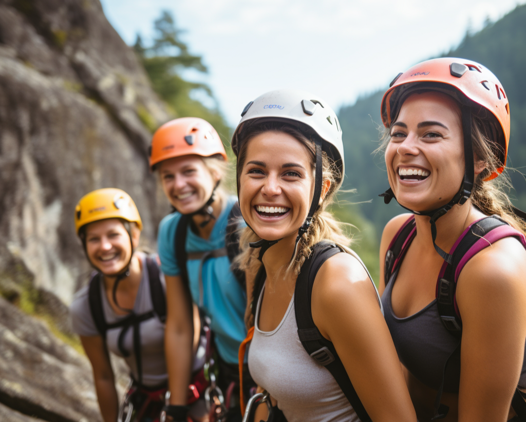 Women Climbing Outdoors in Knoxville Tennessee
